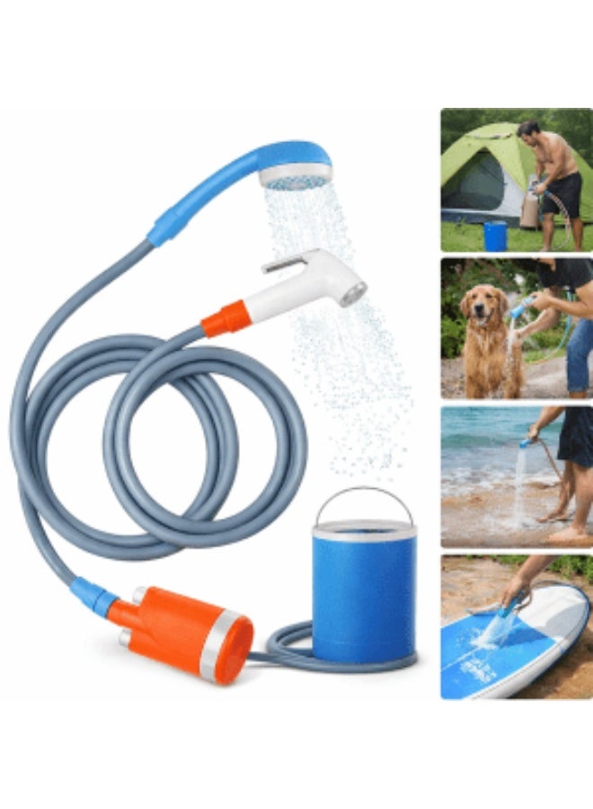Portable Outdoor Camping Shower Pump Kit with Rechargeable Power - Image 2